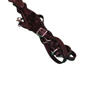 Dark Leather Padded and Stitched Tack Component
